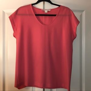DVF coral blouse